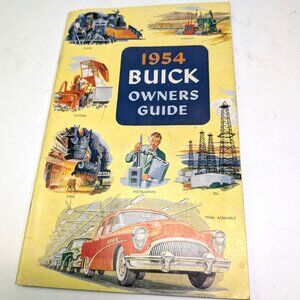 Vintage 1954 Buick Owners Guide Original First Edition Manual - Collectible